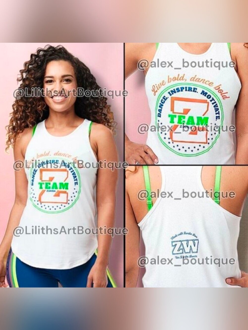 🖤Zumba Team Tank top (H017)-Size Xs for Women